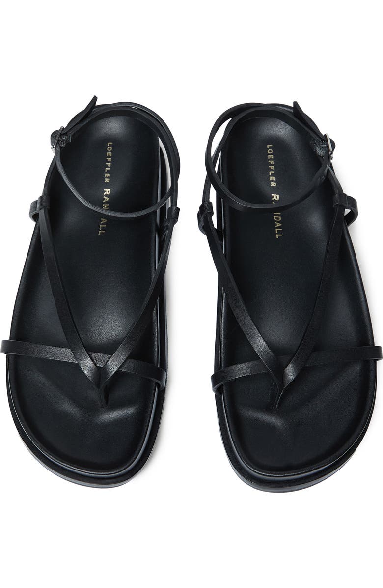 Loeffler Randall <p>Sonny Leather Ankle Wrap Sandal (Women) </p>, Alternate, color, Black