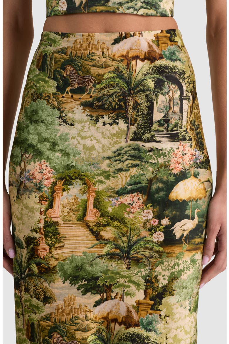 Maeve Landscape Print Midi Skirt, Alternate, color, TERRAIN LG