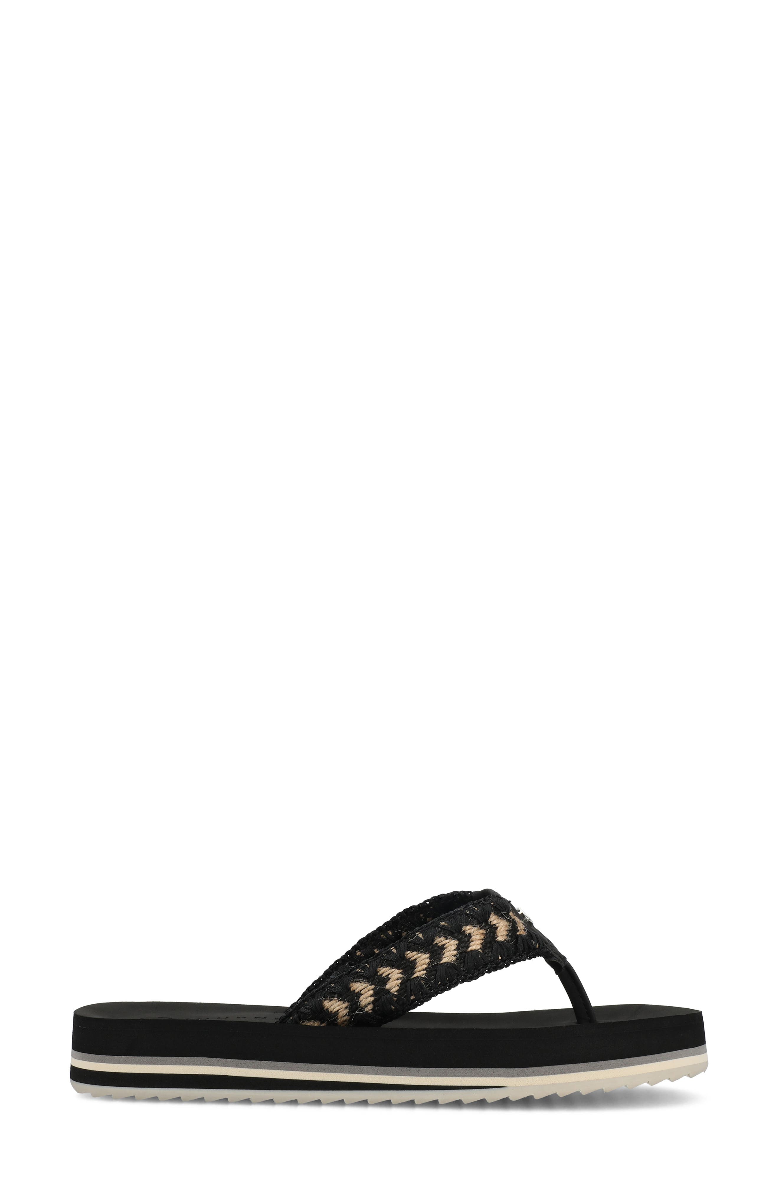 Journee Collection Eloddie Flip Flop, Alternate, color, Black