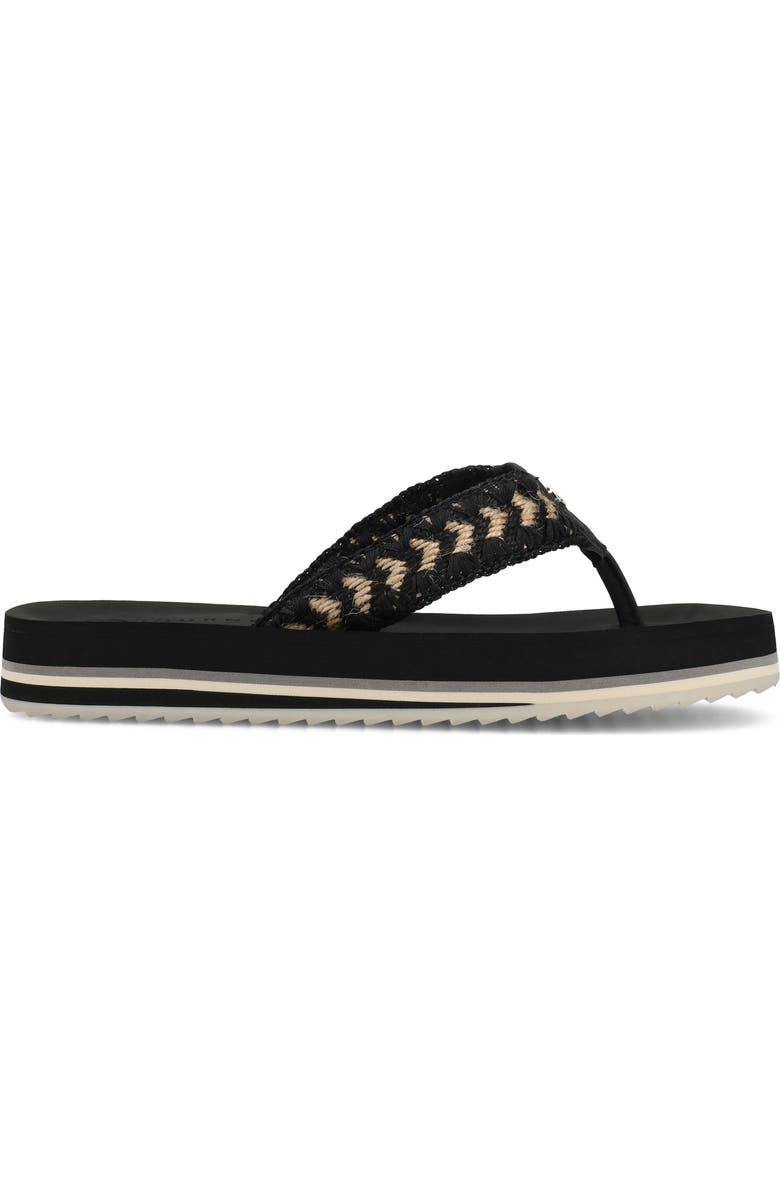 Journee Collection Eloddie Flip Flop, Alternate, color, Black