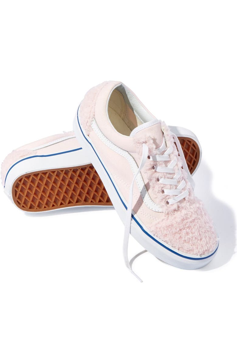 Vans 'Old Skool' Faux Shearling & Canvas Sneaker, Alternate, color,