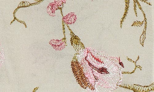 Giambattista Valli Floral-embroidered Cashmere Cardigan In Ivory