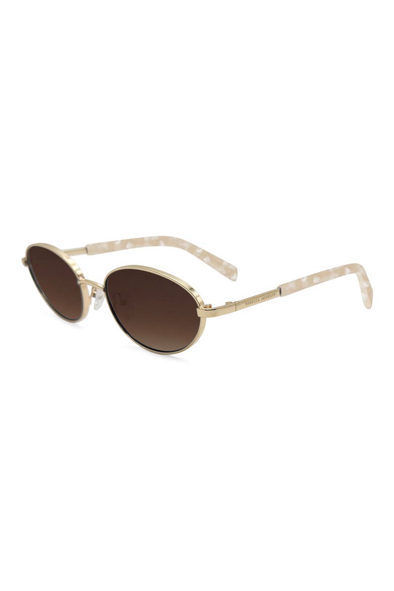 Evangelyne 56mm Oval Sunglasses, Alternate, color, IVORY