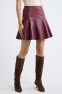 Treasure & Bond Leather Circle Miniskirt