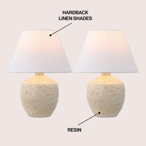 JONATHAN Y JONATHAN Y MYRON 18" MINIMALIST SCANDINAVIAN CONCRETE EFFECT RESIN/IRON LED TABLE LAMP