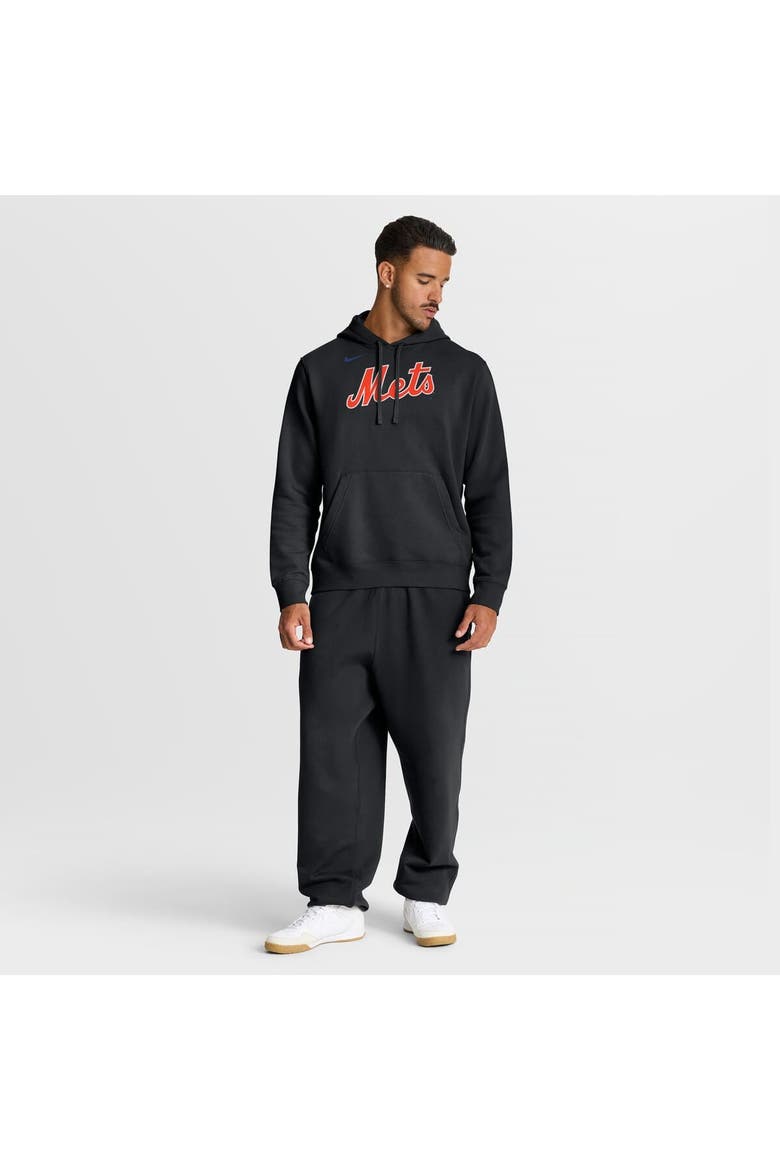 Men's Nike Black New York Mets Club Hoodie, Alternate, color, Black