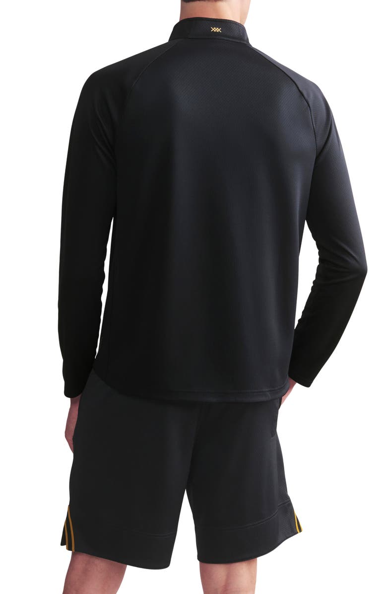 Rhone Courtside Quarter Zip Pullover, Alternate, color, Black
