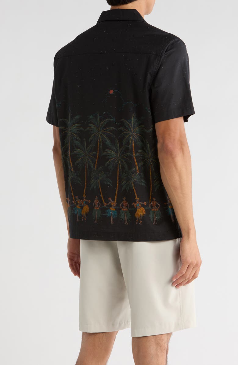 TravisMathew Windy Bay Short Sleeve Button-Up Shirt, Alternate, color, Black