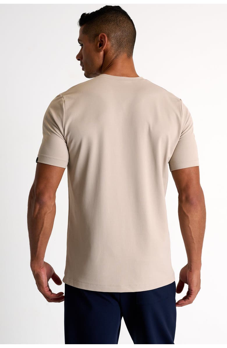 SHAN Microfiber V-neck T-shirt, Alternate, color, Beige