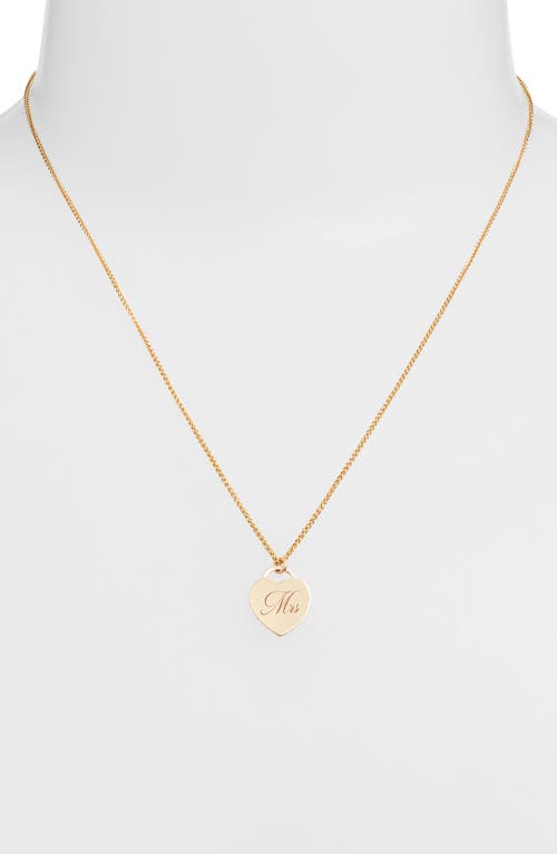 Set & Stones Alice Mrs Pendant Necklace In Gold