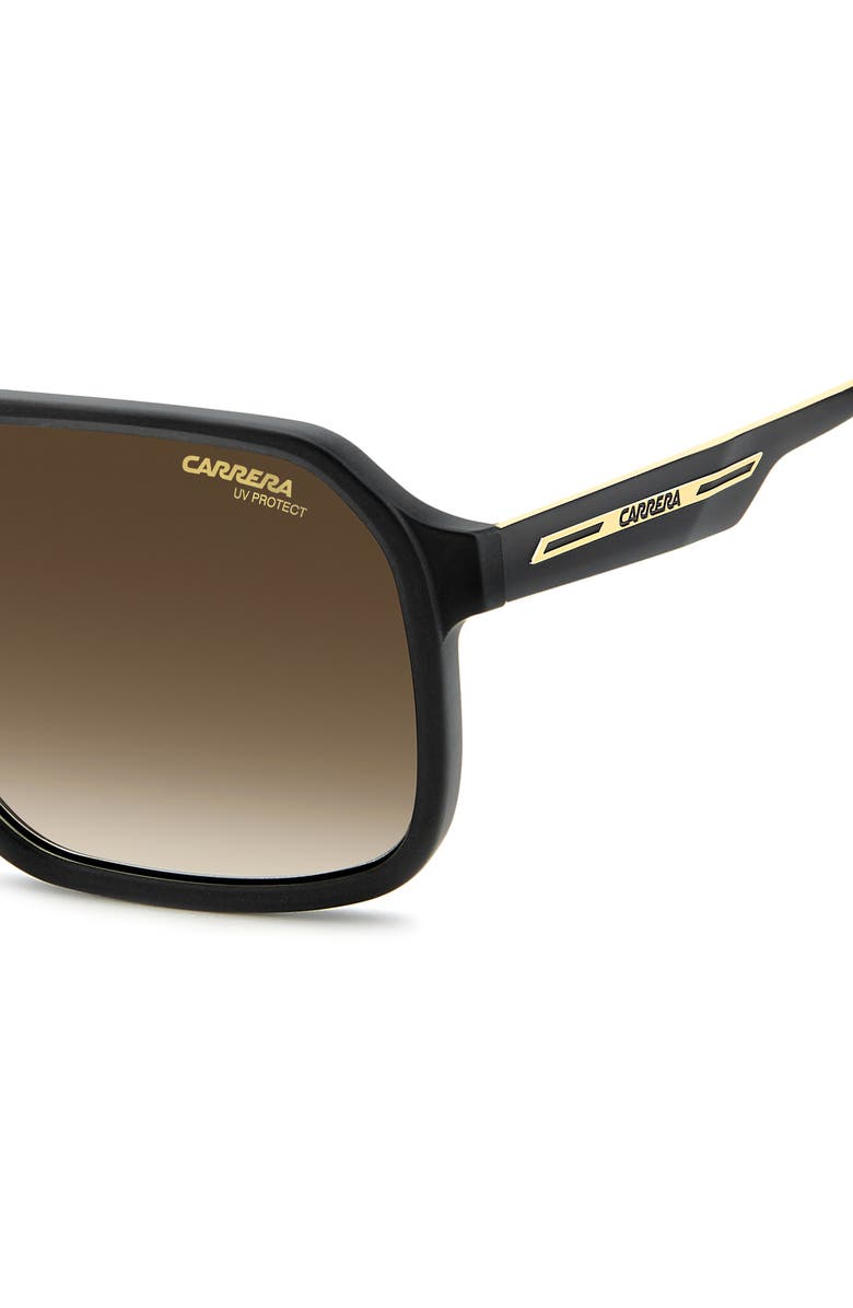 Carrera Eyewear Victory 59mm Gradient Square Sunglasses, Alternate, color, Black/ Gold/ Brown/ Green