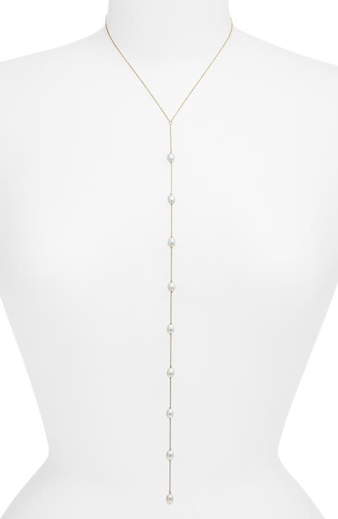 Cultured Pearl Lariat Necklace