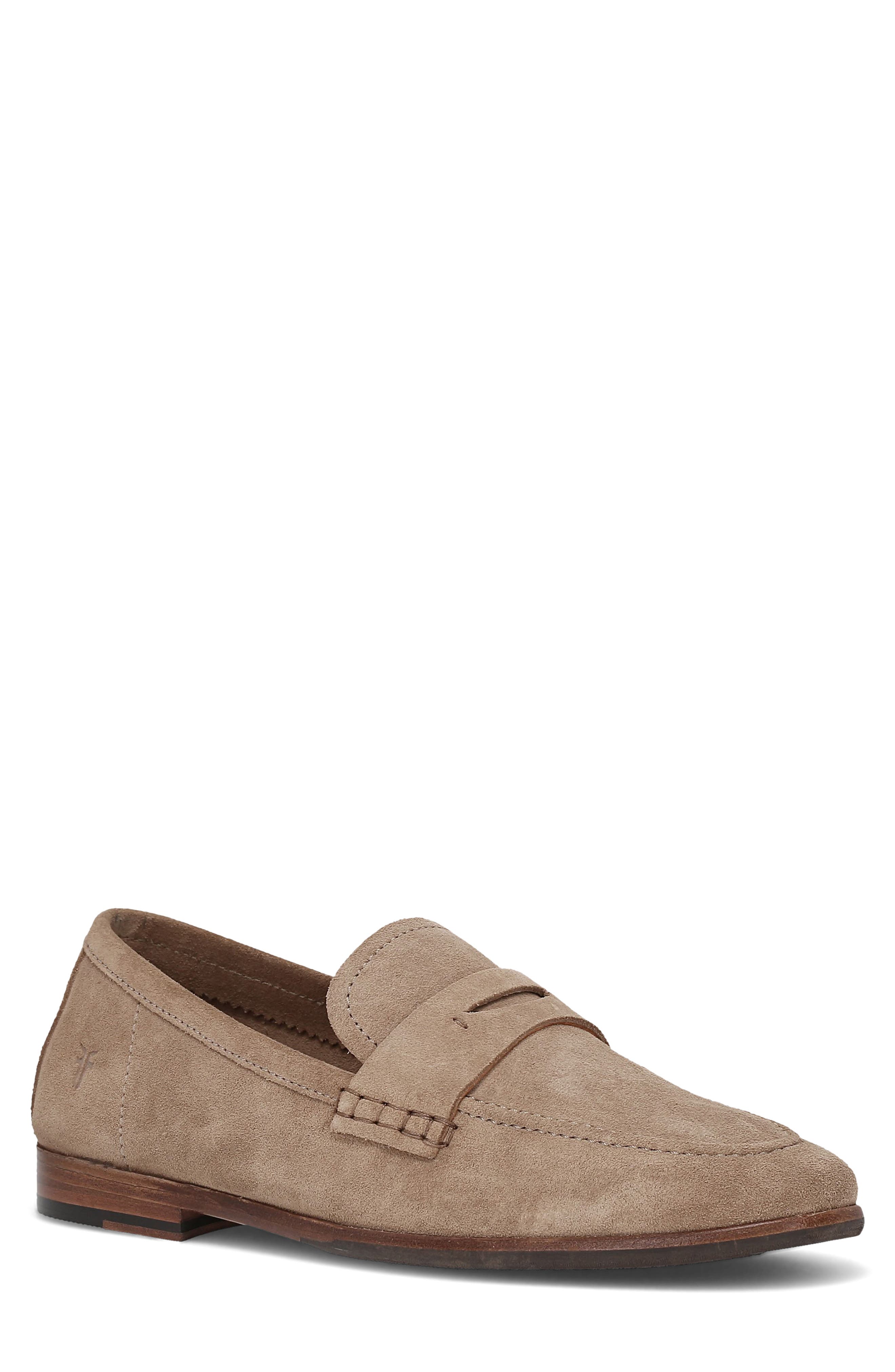 Graham Leather Penny Loafer, Main, color, MUSHROOM