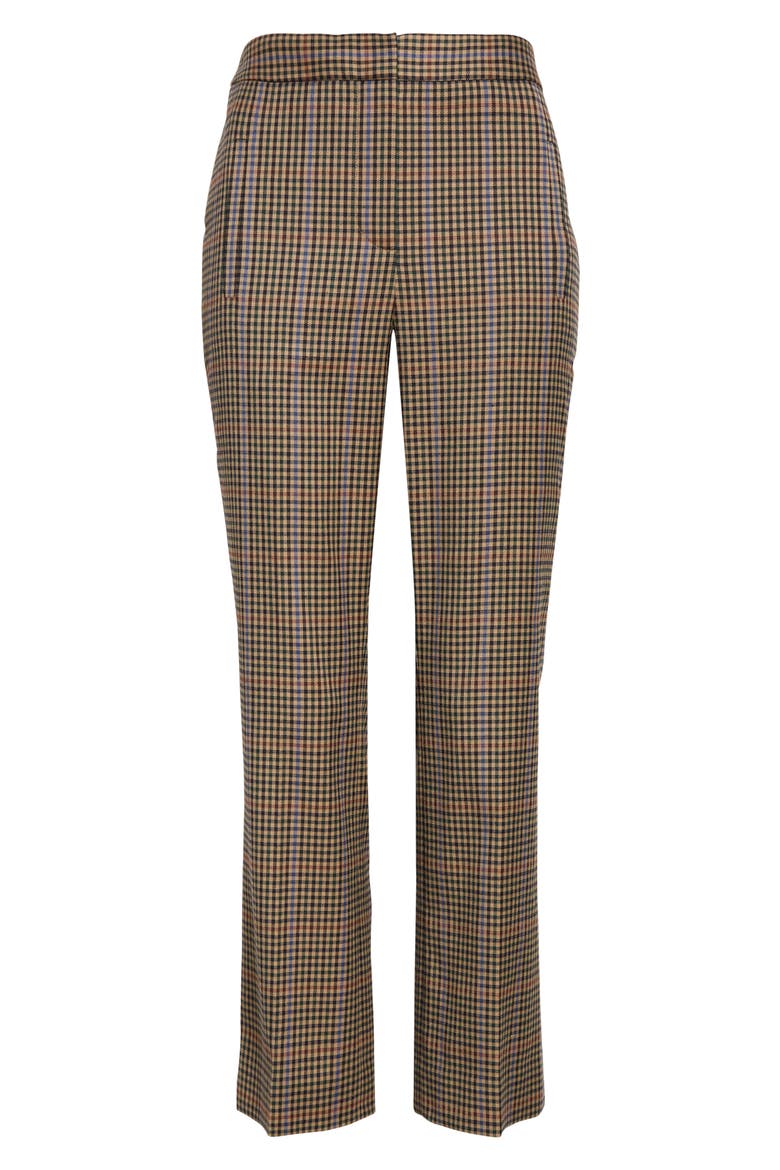 Arte Plaid Crop Pants, Alternate, color, RUSSET MULTI
