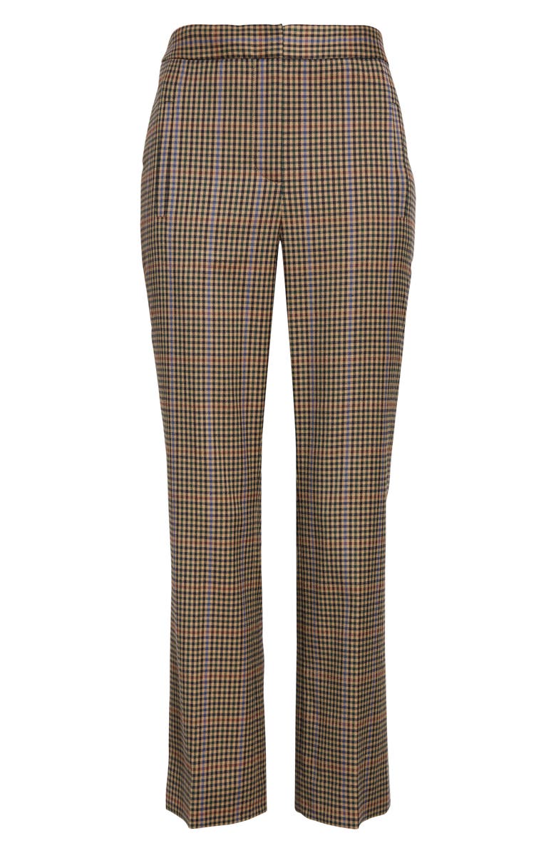 Veronica Beard Arte Plaid Crop Pants, Alternate, color, Russet Multi