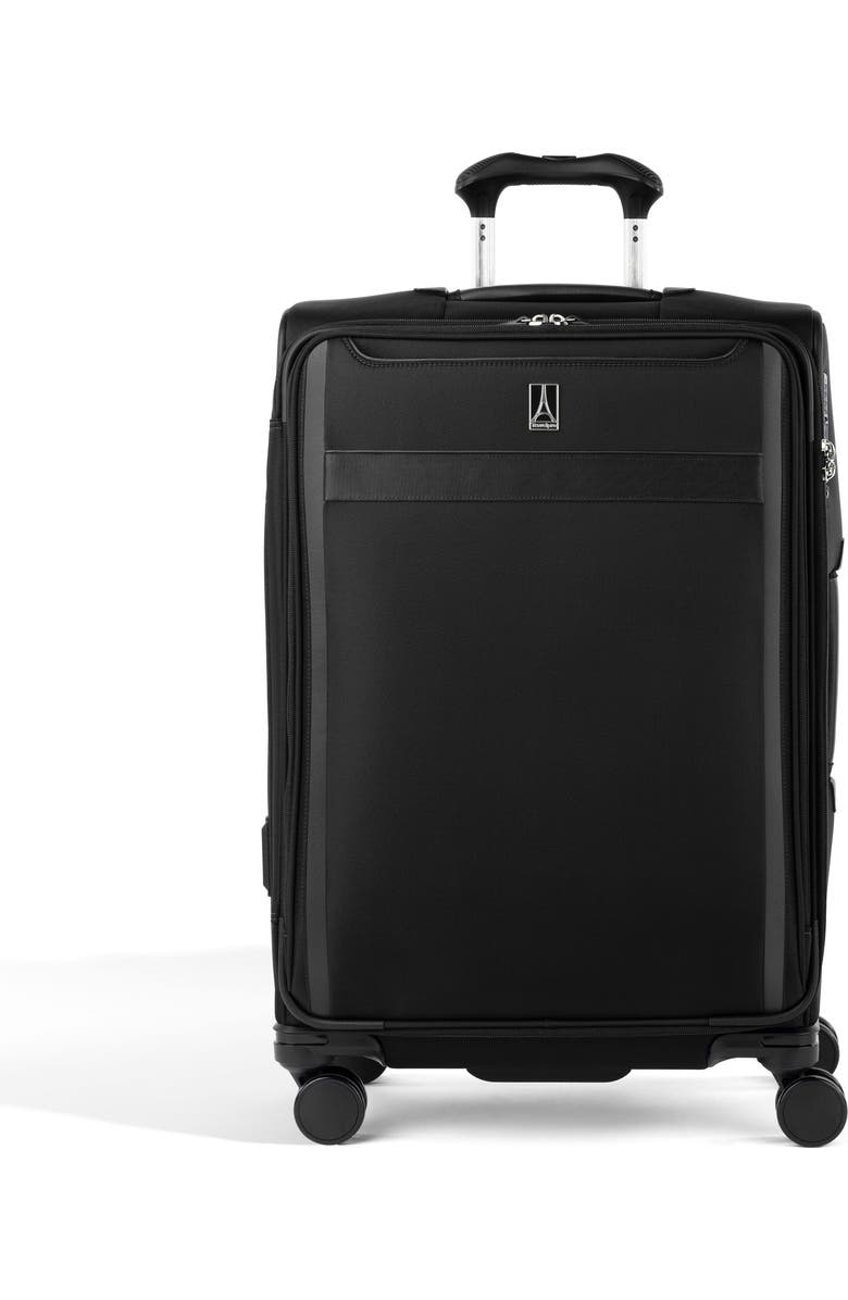 TRAVELPRO Versapack + Lightweight Softside Expandable 25" Medium Check In Spinner Luggage, Main, color, Black