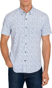 CONSTRUCT Tulip Floral Short Sleeve Stretch Button-Up Shirt