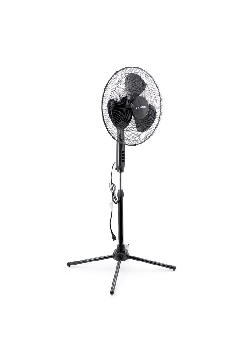 16 Inch 50w Oscillating Standing Fan in Black, Alternate, color, Black
