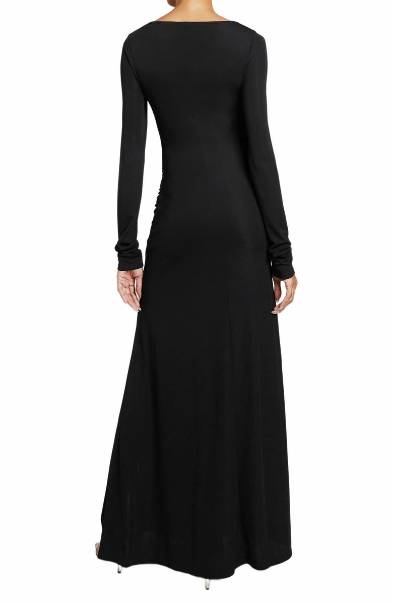 Santorelli ABBY Long Sleeve Dress with Side Ruching in Luxury Jersey, Alternate, color, 