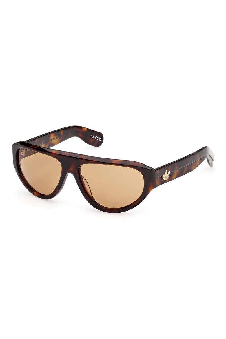 57mm Mirrored Pilot Sunglasses, Alternate, color, BLONDE HAVANA/ BROWN