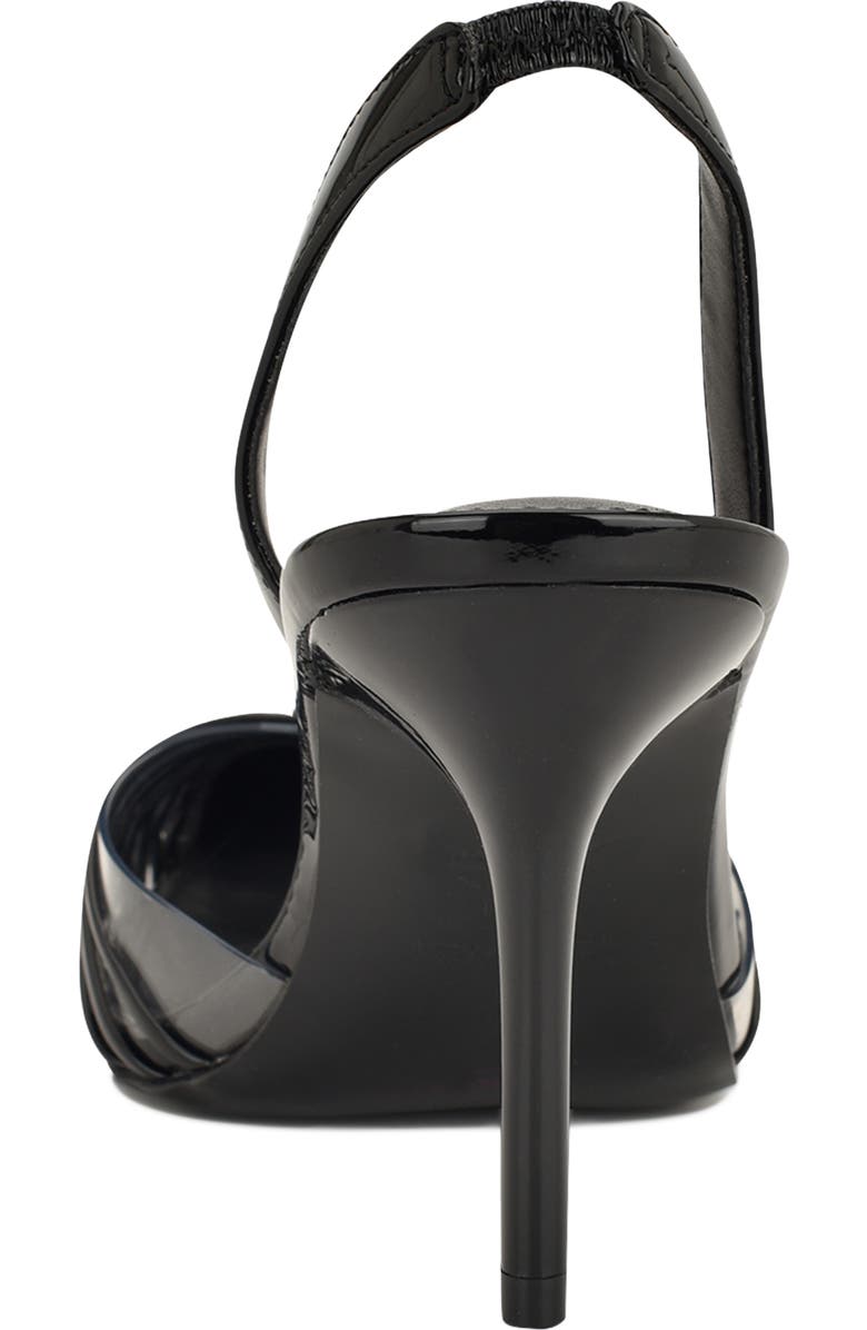 Nine West Pemma Slingback Pointed Cap Toe Pump, Alternate, color, Black