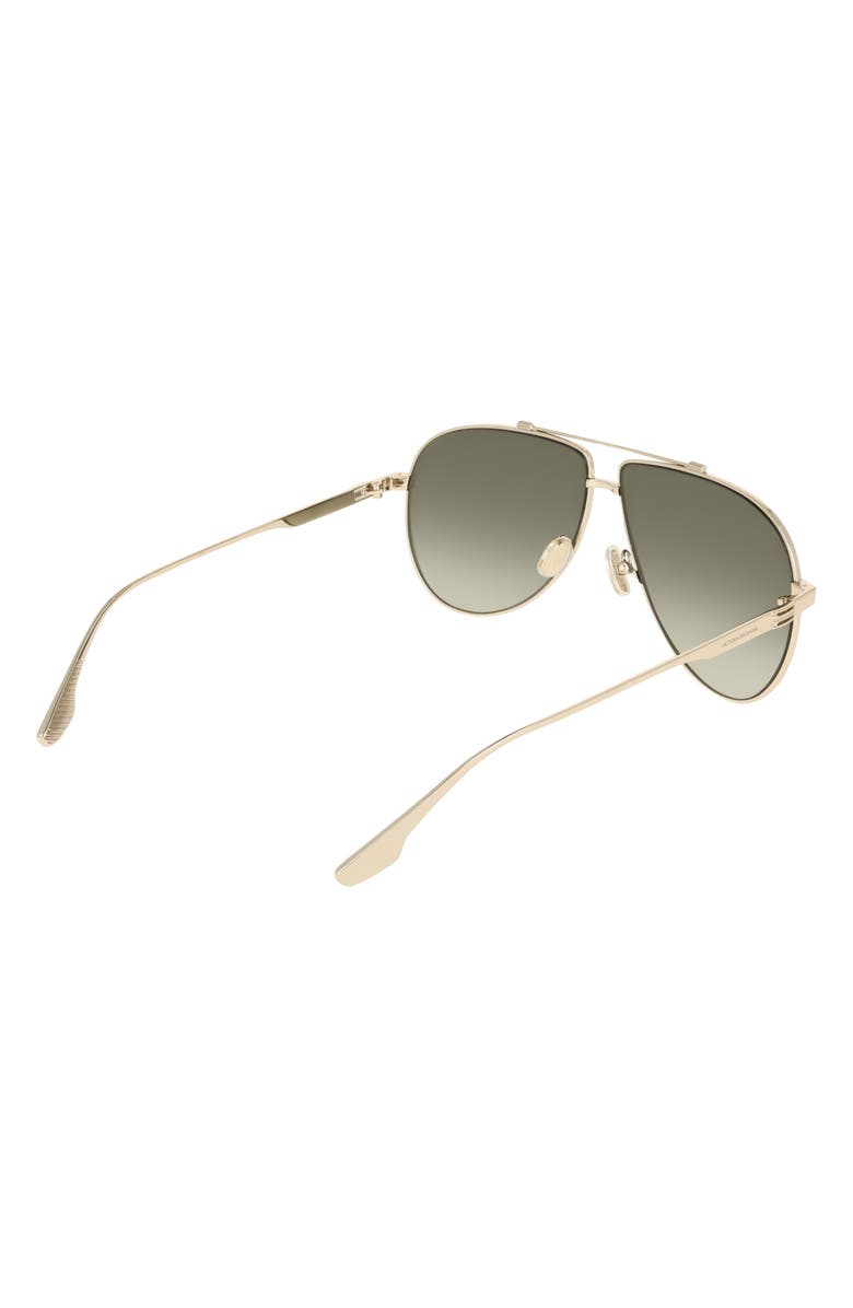 Victoria Beckham 63mm Buckle Aviator Sunglasses, Alternate, color, Gold
