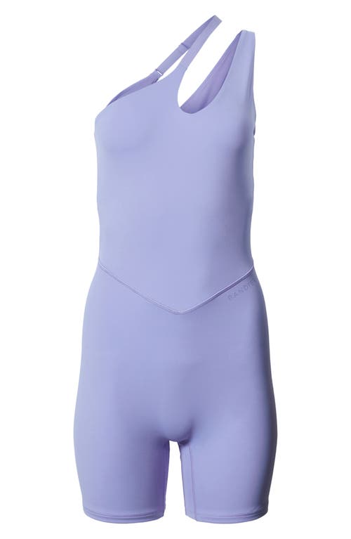 Bandier Asymmetric Tempo Romper In Jacaranda