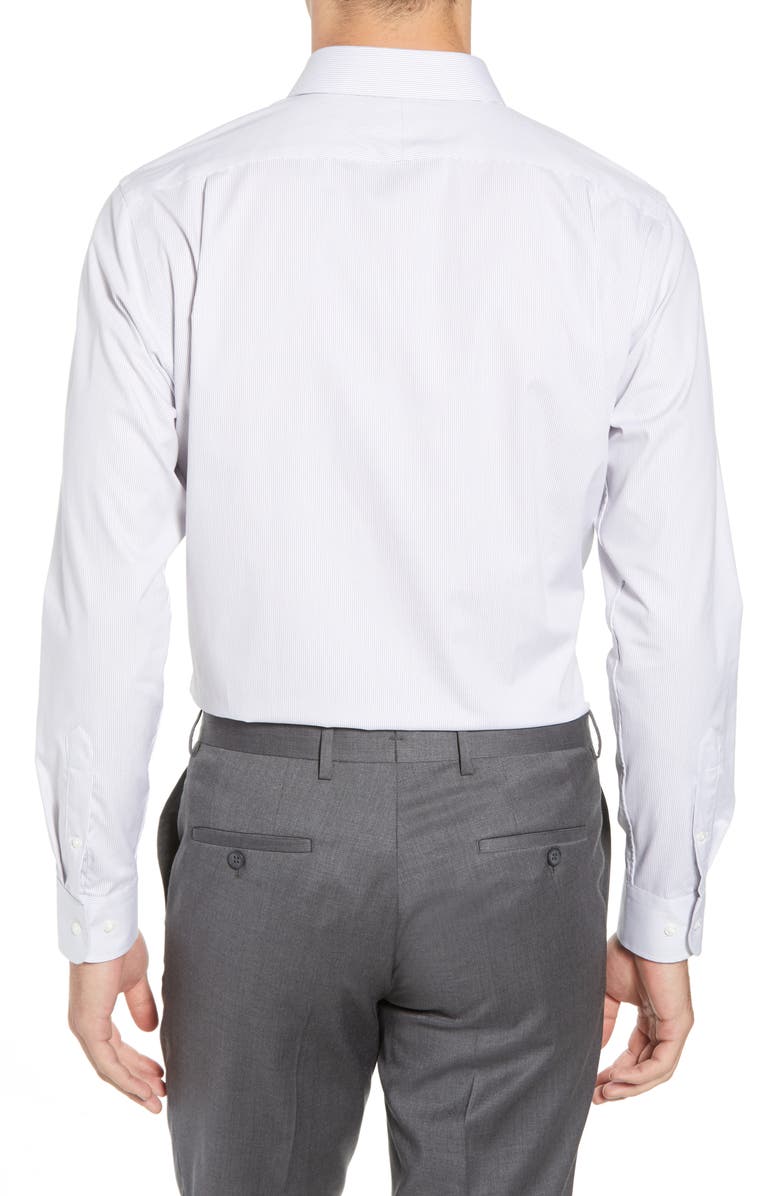 NORDSTROM MEN'S SHOP Trim Fit Non-Iron Stripe Dress Shirt, Alternate, color, 