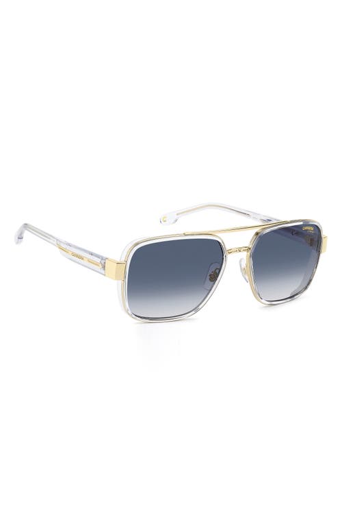 Carrera Eyewear 1092/s 58mm Gradient Rectangular Sunglasses In Blue