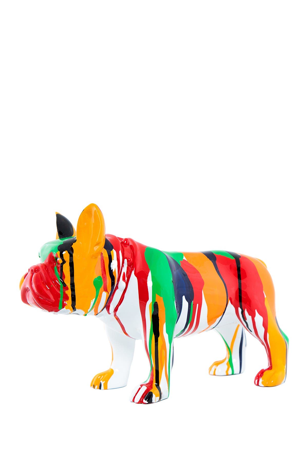 INTERIOR ILLUSIONS Standing Bulldog Splatter Art Dog
