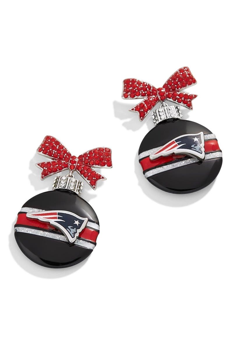 BaubleBar Women's BaubleBar New England Patriots Ornament Earrings, Main, color, Navy