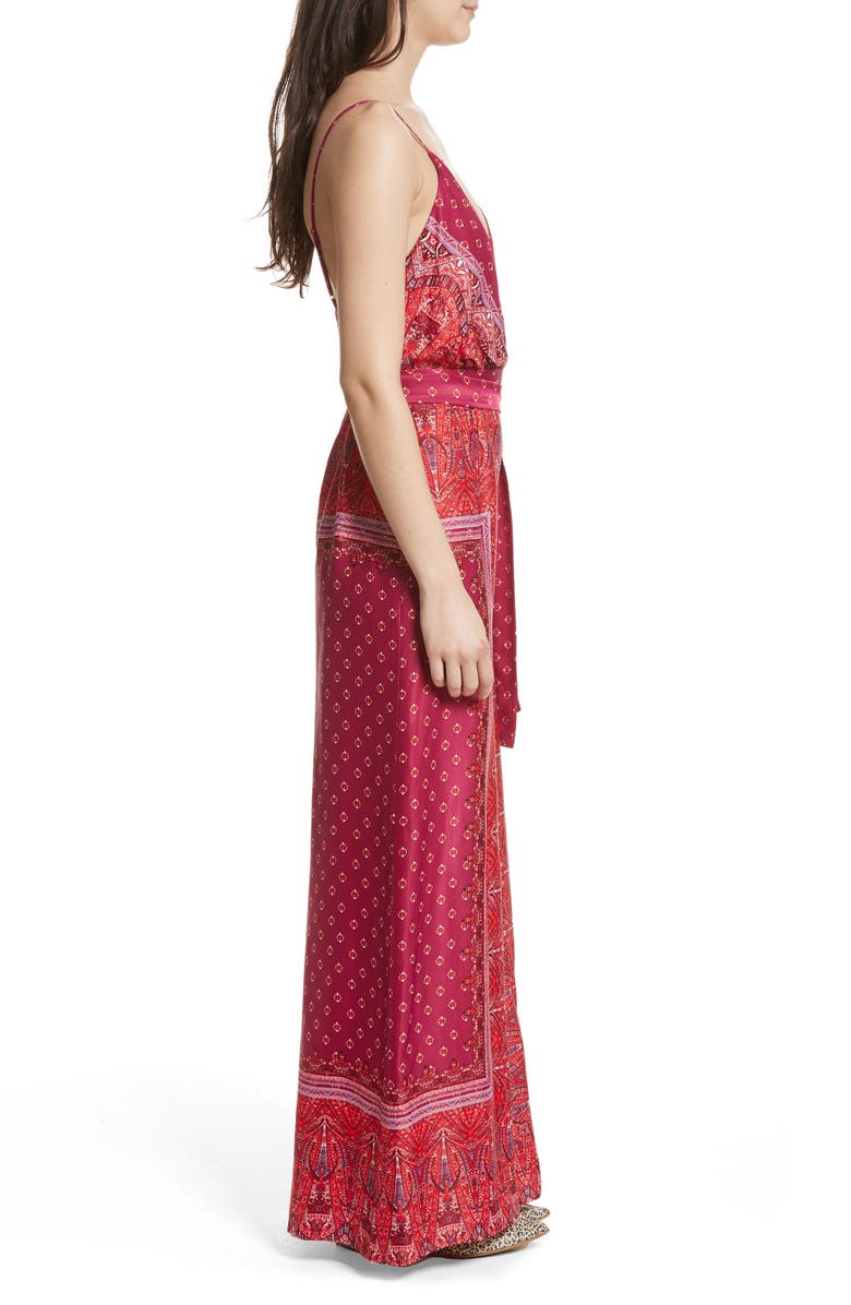 Free People Cabbage Rose Jumpsuit, Alternate, color, Pink Combo
