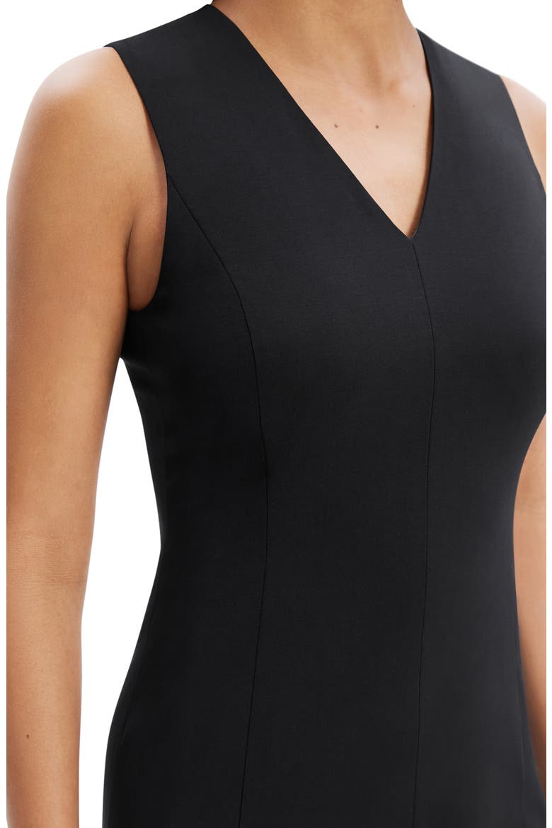 V-Neck Wool Blend Sheath Dress, Alternate, color, BLK