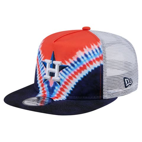 Men's New Era Houston Astros Tie-Dye Golfer Trucker Adjustable Hat