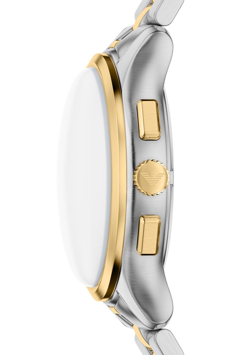 Emporio Armani Chronograph Two-Tone Bracelet Watch Set, 42mm, Alternate, color,