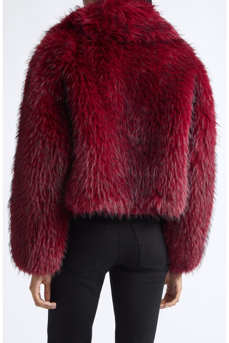 Samara Faux Fur Jacket, Alternate, color, DARK RASPBERRY