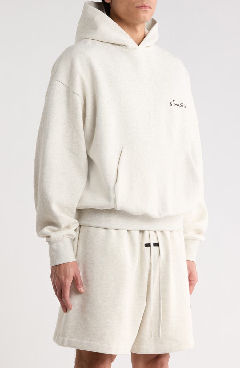 Fear of God Essentials Classic Fleece Pullover Hoodie, Alternate, color, Oatmeal Heather