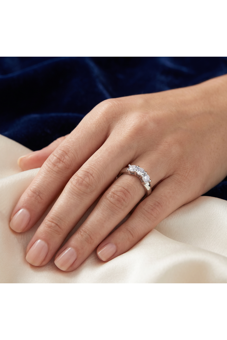 Curved Women's Diamond Wedding Ring 14k Gold Lab Grown, Alternate, color, 14k Yellow Gold