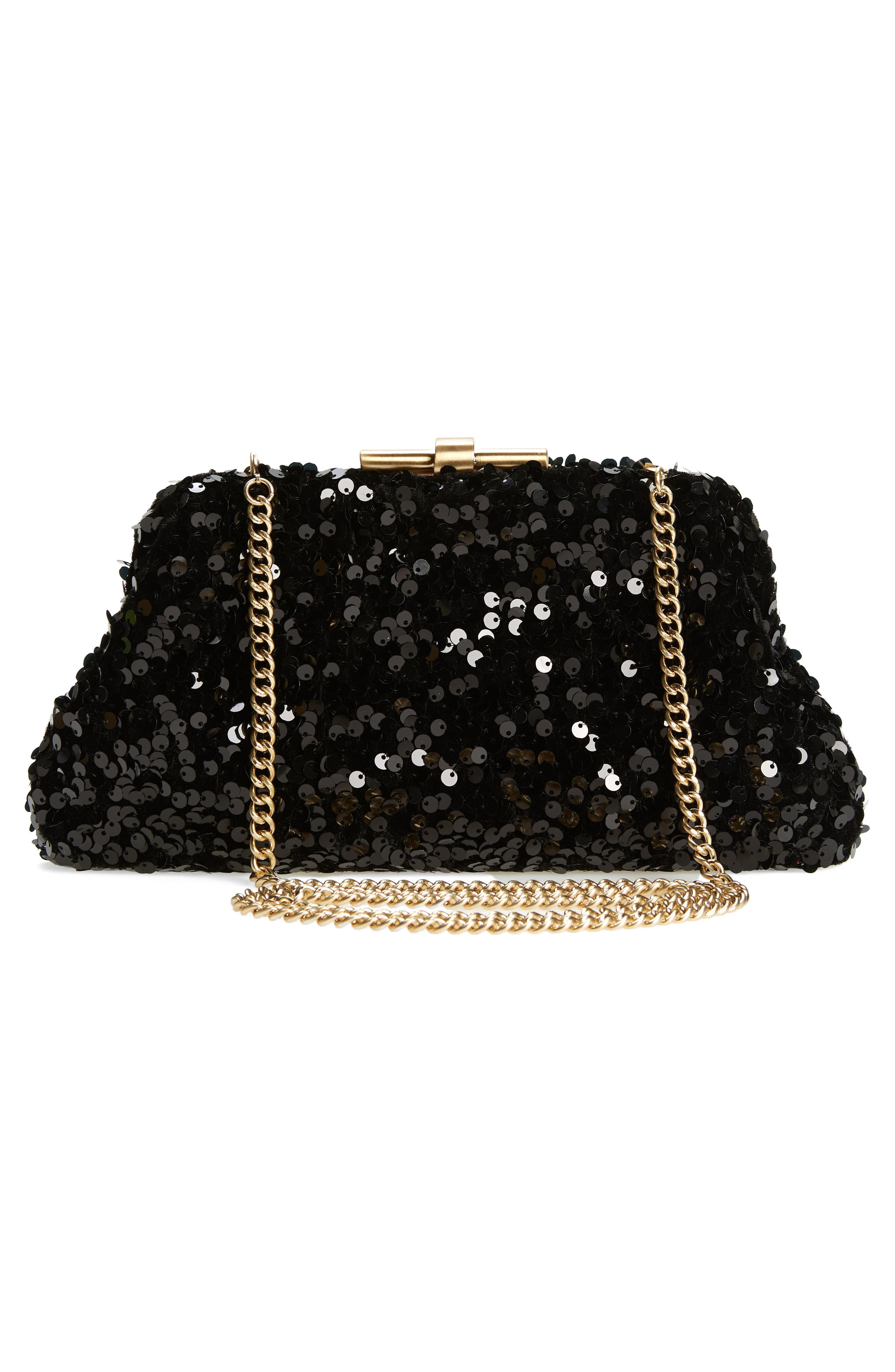 Reiss Adaline Sequin Clutch, Alternate, color, 