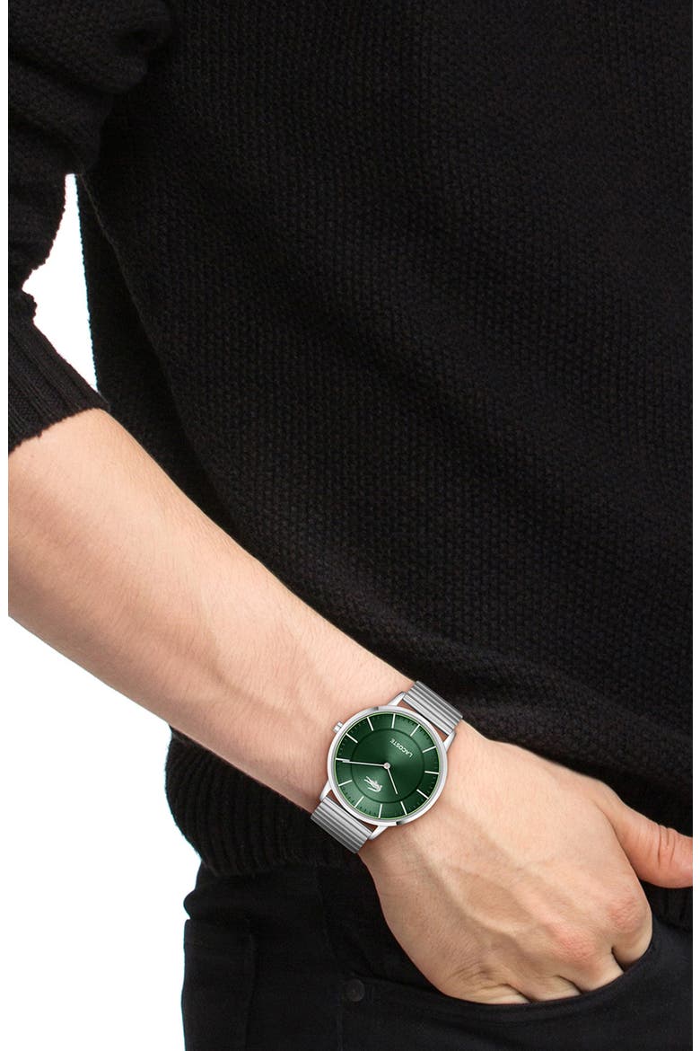 Crocorigin Bracelet Watch, 40mm, Alternate, color, SILVER