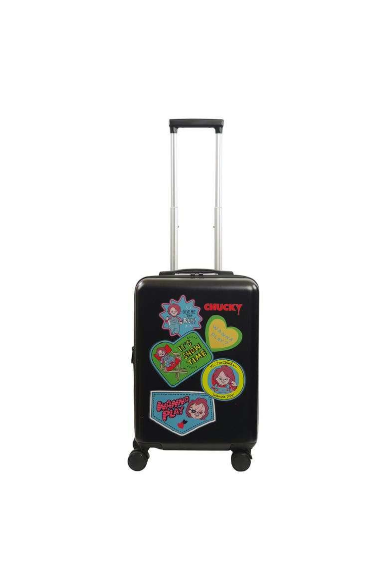UNIVERSAL STUDIOS CHUCKY 22.5" CARRY-ON LUGGAGE, Alternate, color, BLACK