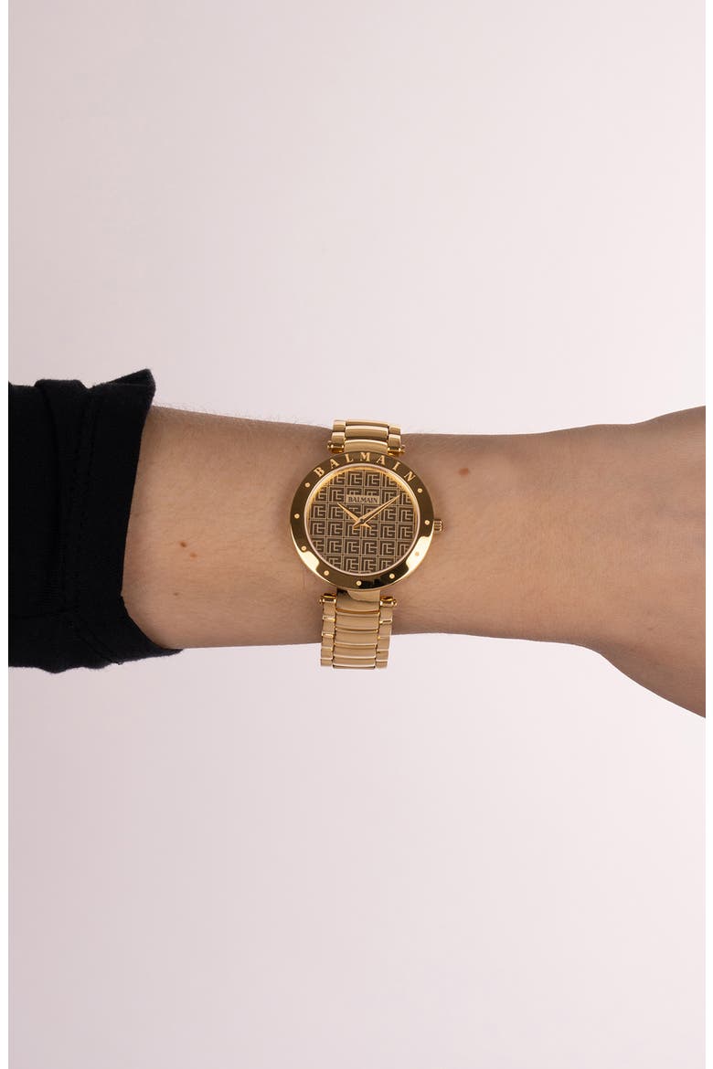 Bijou Bracelet Watch, 33mm, Alternate, color, YELLOW GOLD PVD COATING