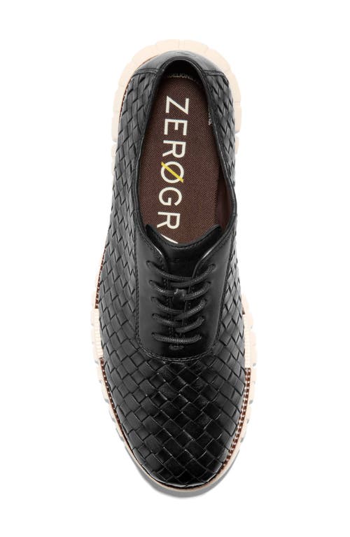 Cole Haan Zerøgrand Remastered Woven Oxford In Black/dark Natural/ivory