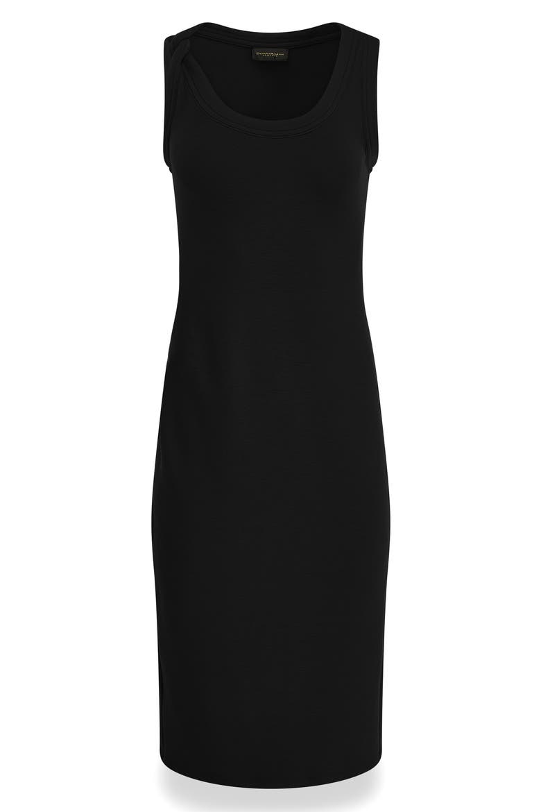 Sleeveless Body-Con Midi Dress, Alternate, color, BLACK