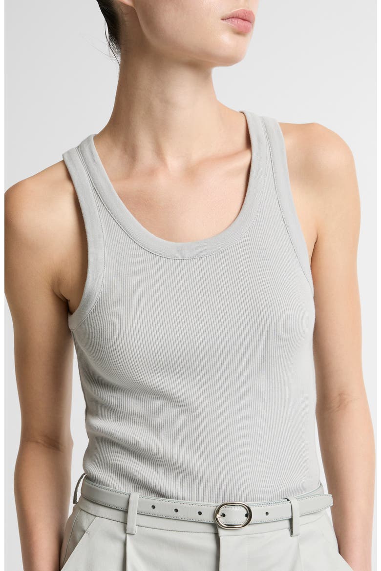 Scoop Neck Rib Tank, Alternate, color, PALE TIDE
