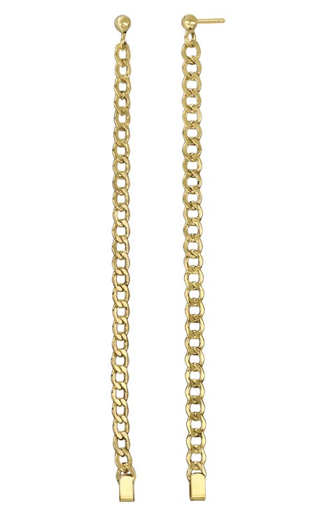 14K Gold Curb Chain Linear Earrings (Nordstrom Exclusive)