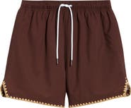 MAVRANS Espresso Stitch Waterproof Swim Trunks