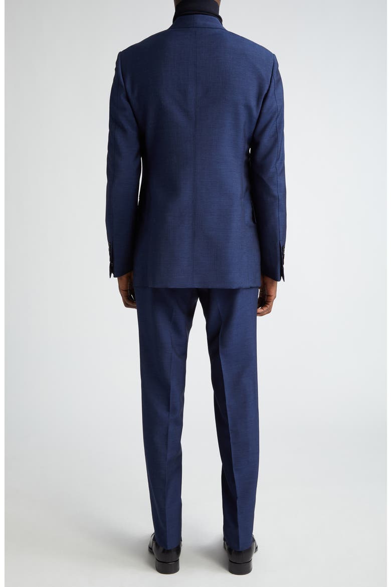 Shelton Cotton & Silk Fine Poplin Suit, Alternate, color, DENIM BLUE