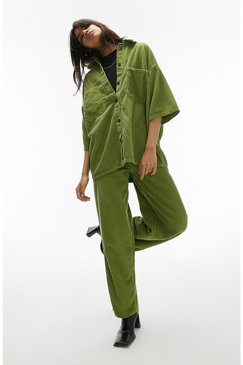 Cord Shacket, Alternate, color, MID GREEN