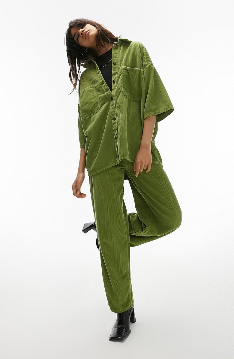 Topshop Cord Shacket, Alternate, color,